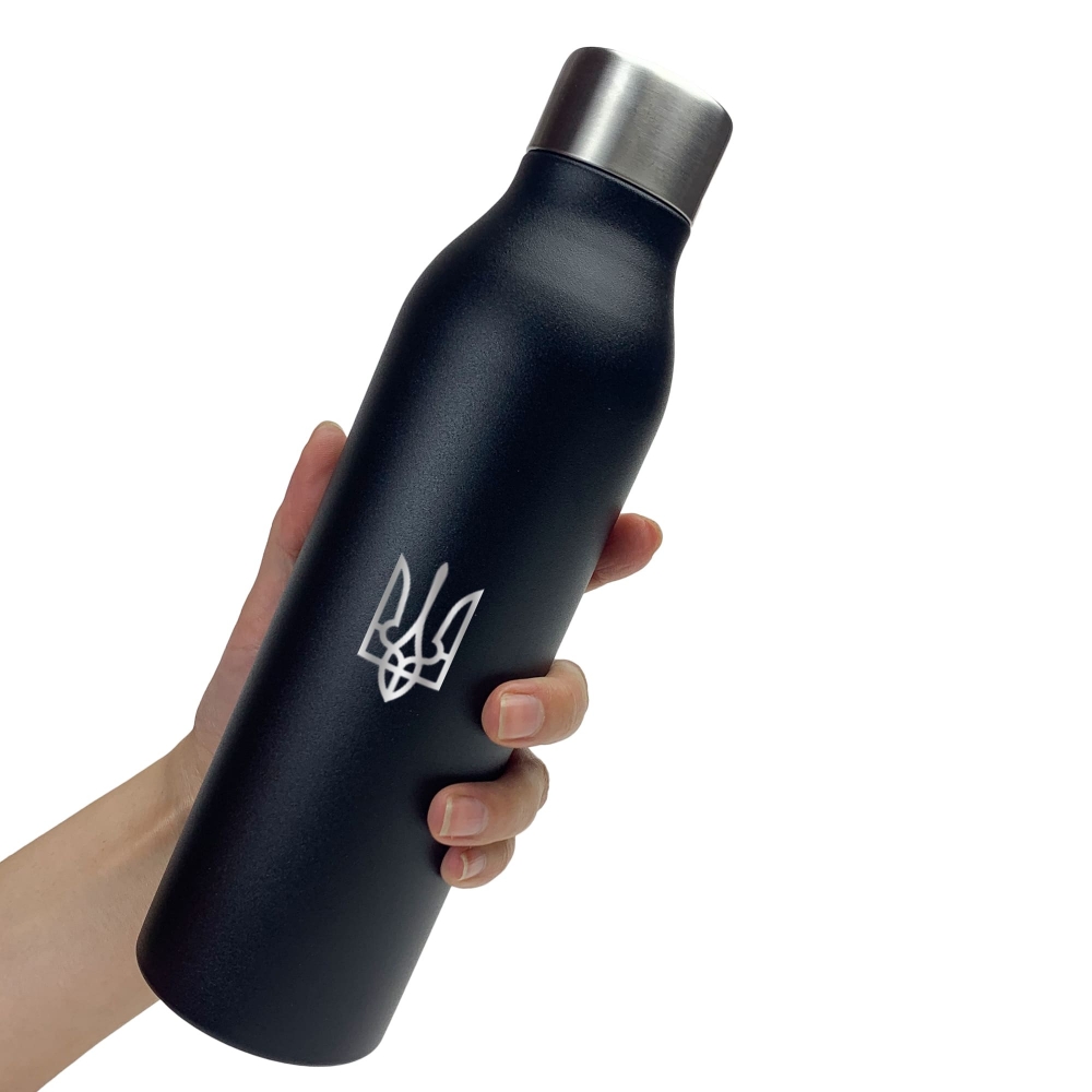Термос для напитков Герб Украины (черный) Термос для напитков Герб Украины (черный)