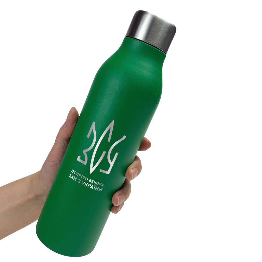 Термос для напитков Ми з України (зеленый) Термос для напитков Ми з України (зеленый)