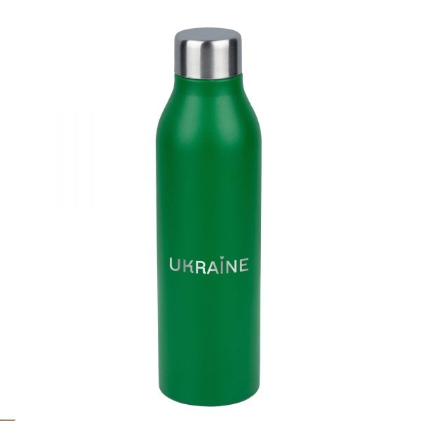 Термобутылка для напитков Ukraine (зеленая)