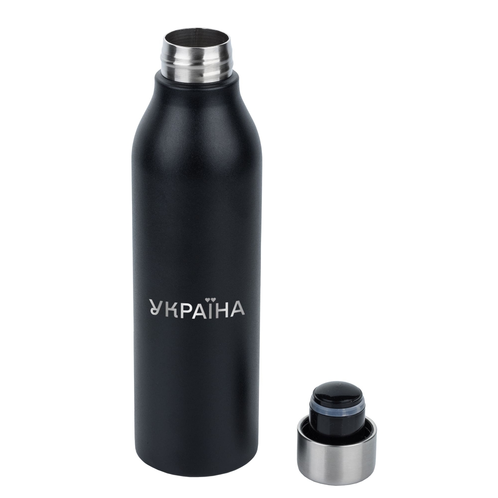 Термос для напитков Україна (черный) Термос для напитков Україна (черный)