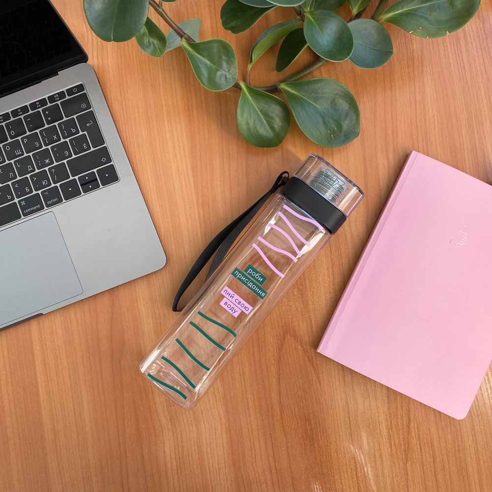 Пляшка для води ZIZ Пий та присідай