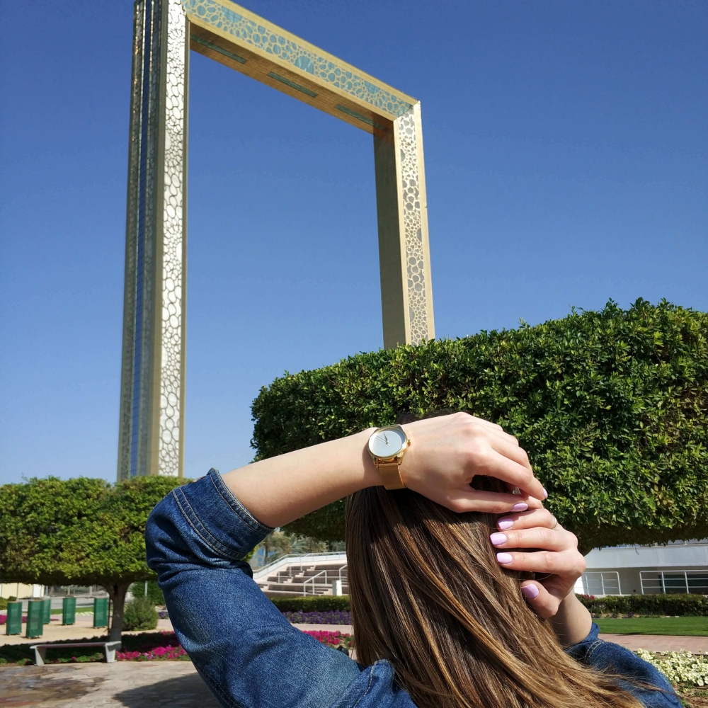 Часы ZIZ Минимализм на металлическом браслете  (золото)