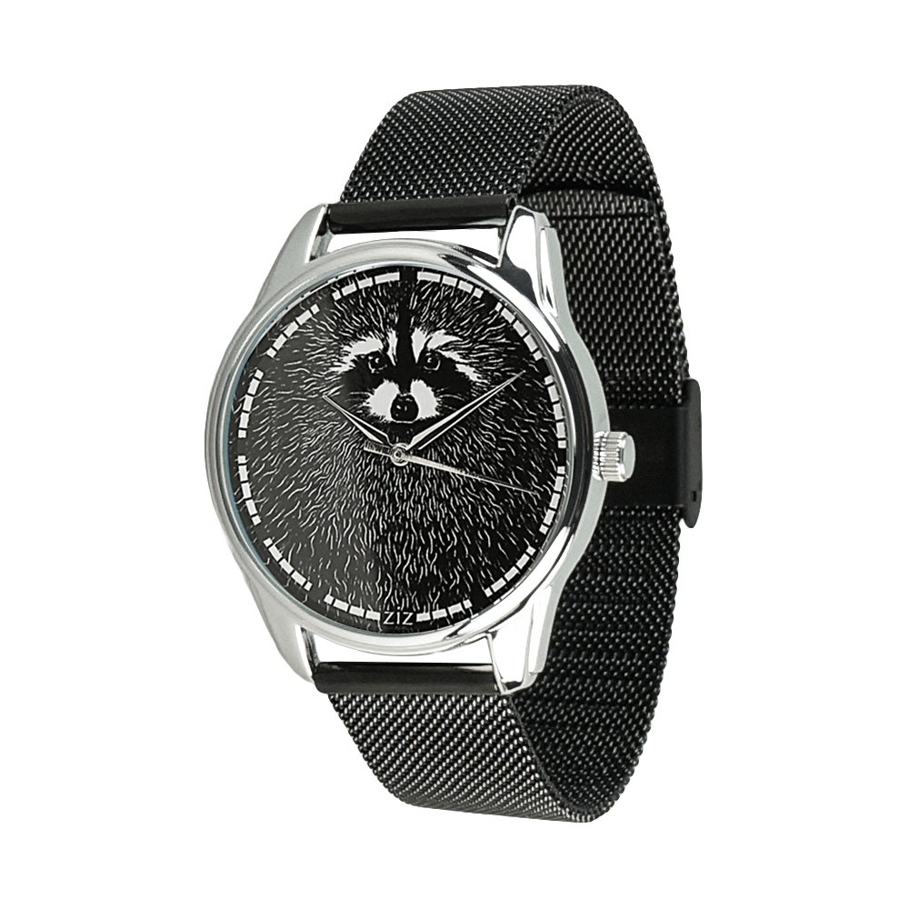 Часы ZIZ Енот на металлическом браслете