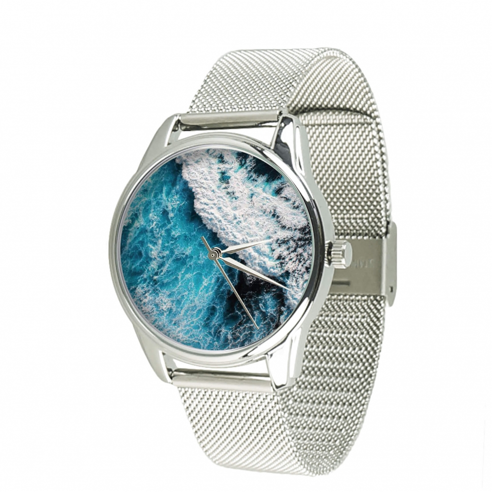 Часы ZIZ Океническая волна на металлическом браслете