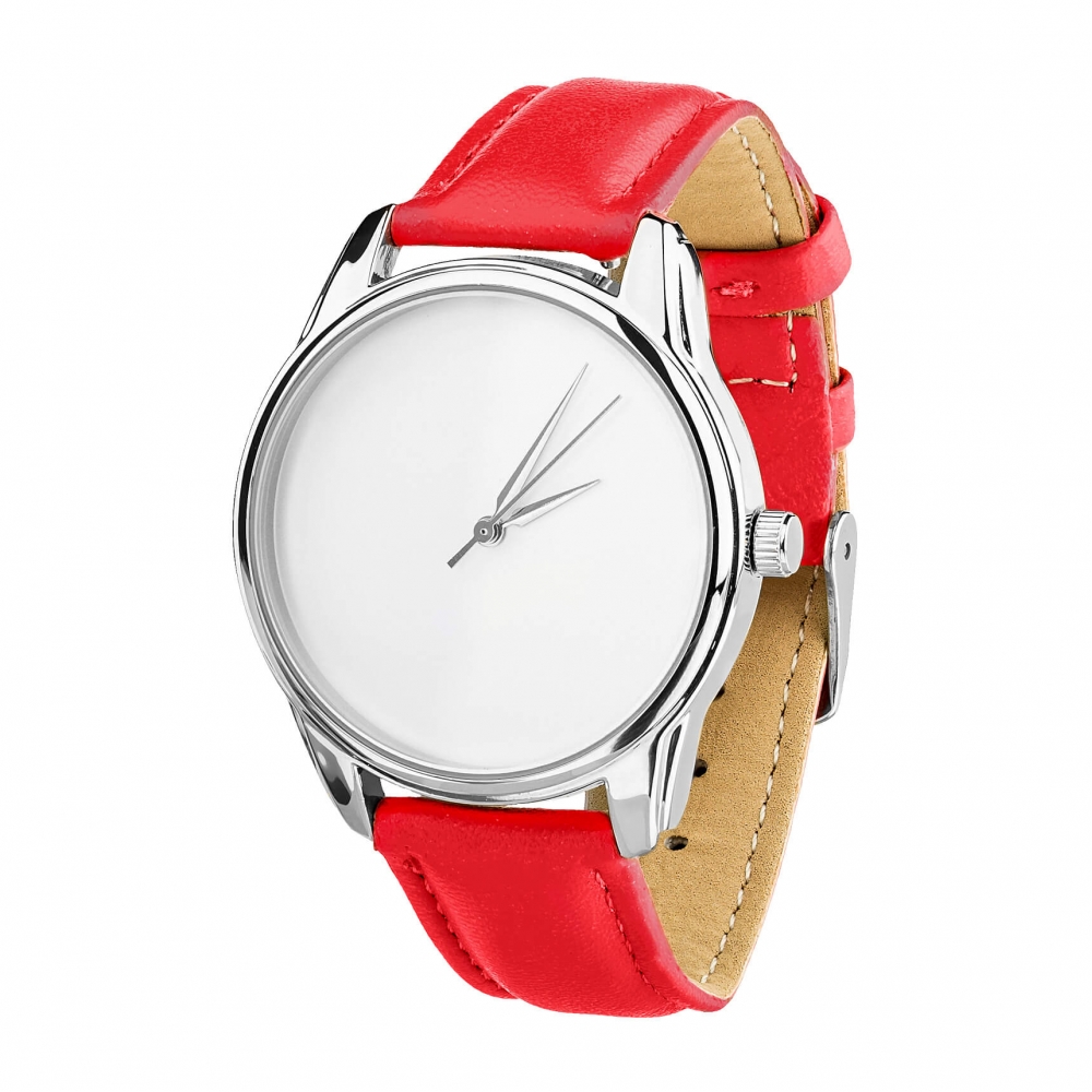 Часы ZIZ Минимализм (красный, серебро)