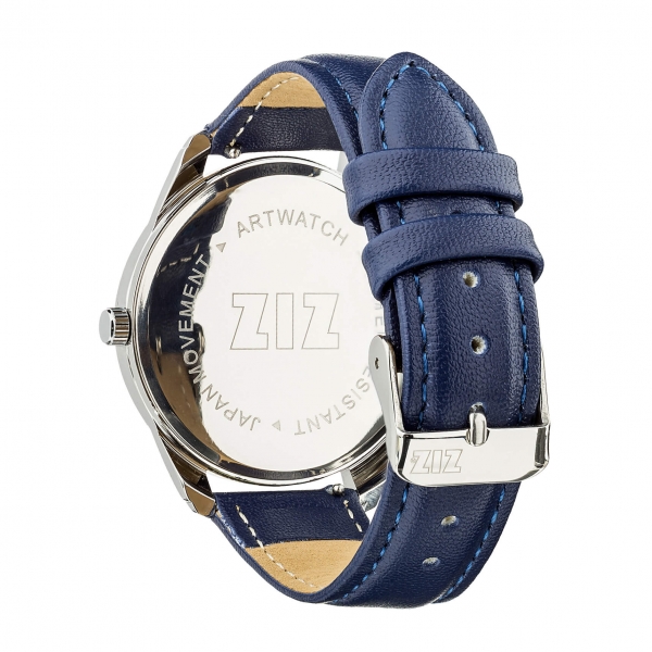 Ремінець для годинника ZIZ (нічна синь, срібло)