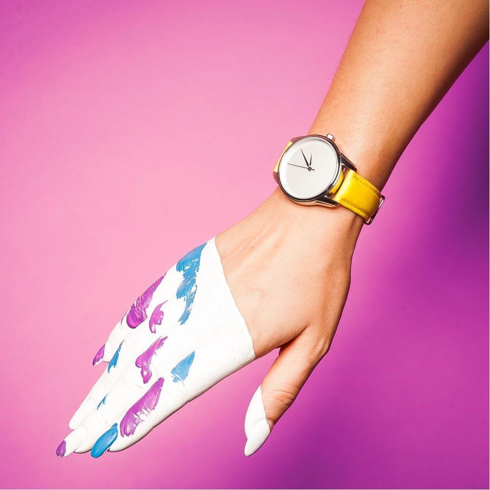 Часы ZIZ Минимализм (желтый, серебро)