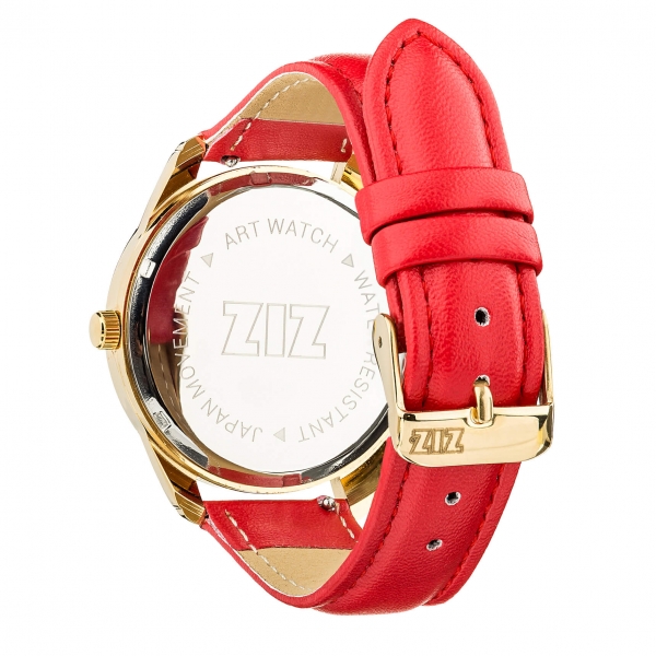 Часы ZIZ Минимализм (красный, золото)