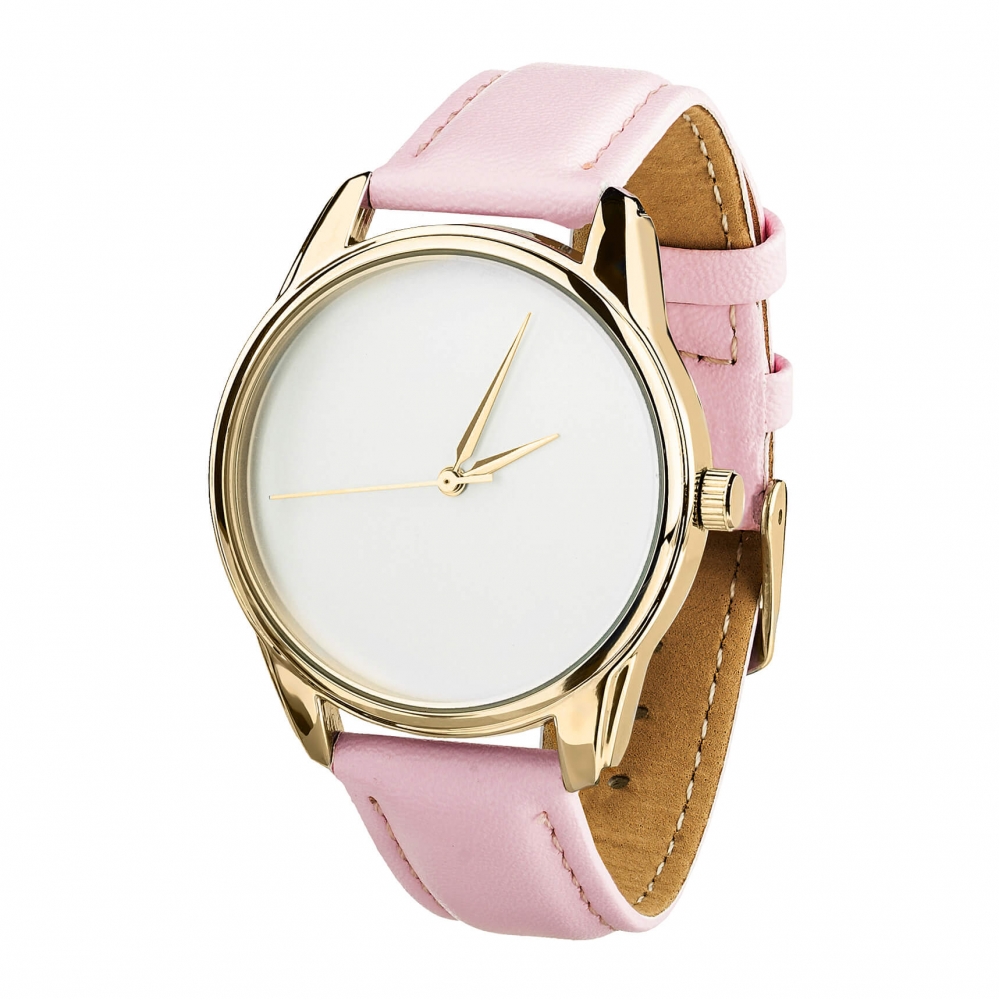 Часы ZIZ Минимализм (розовый, золото)