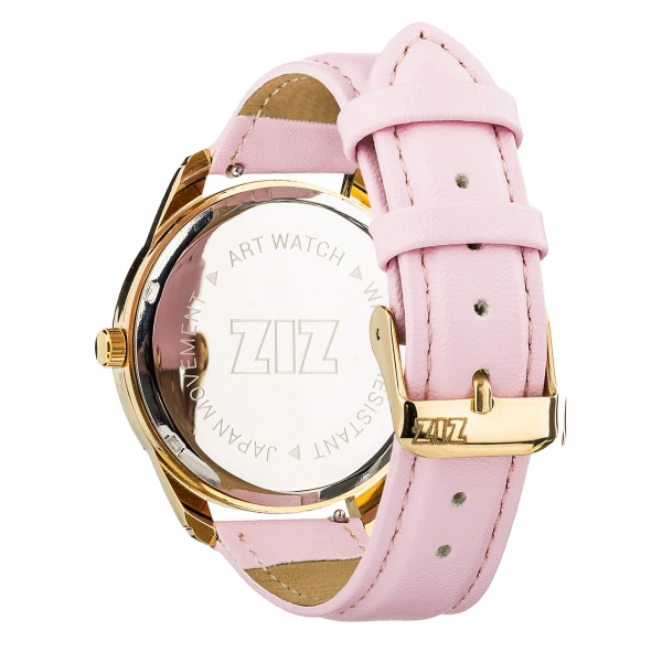 Ремешок для часов ZIZ (пудрово - розовый, золото)