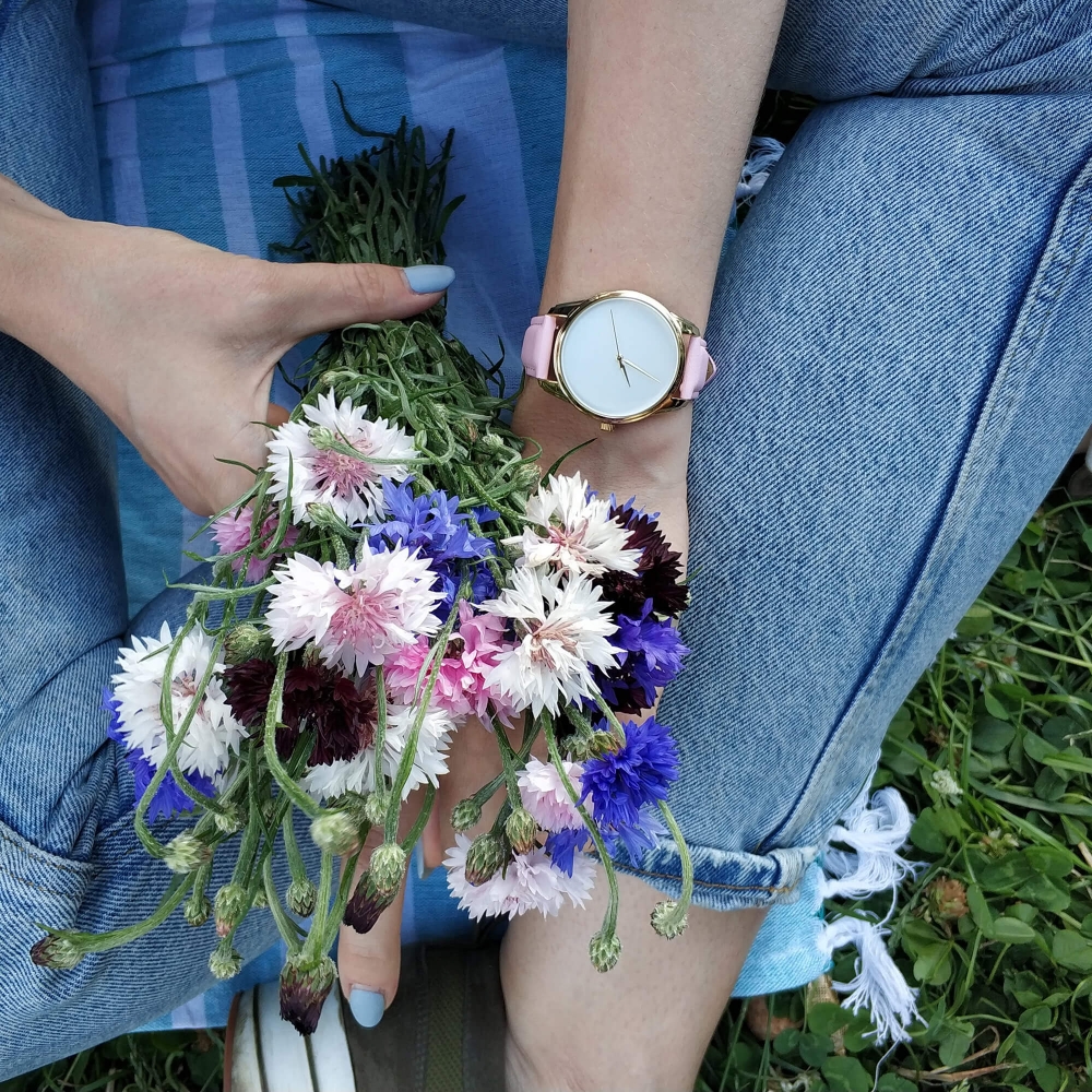 Часы ZIZ Минимализм (розовый, золото)