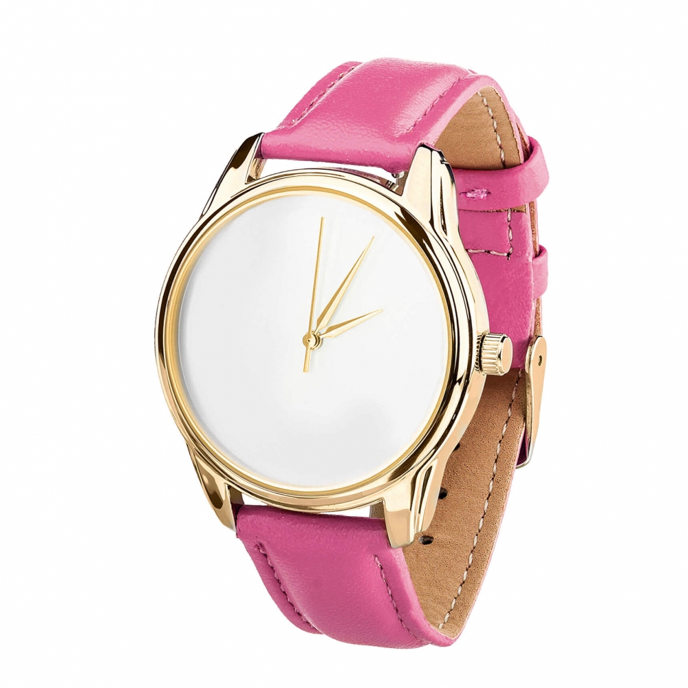 Часы ZIZ Минимализм (малиновый, золото)