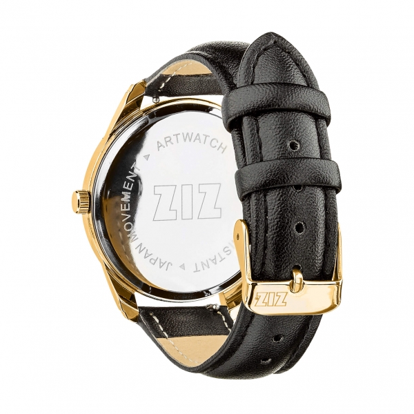 Годинник ZIZ Мінімалізм чорний (чорний, золото)