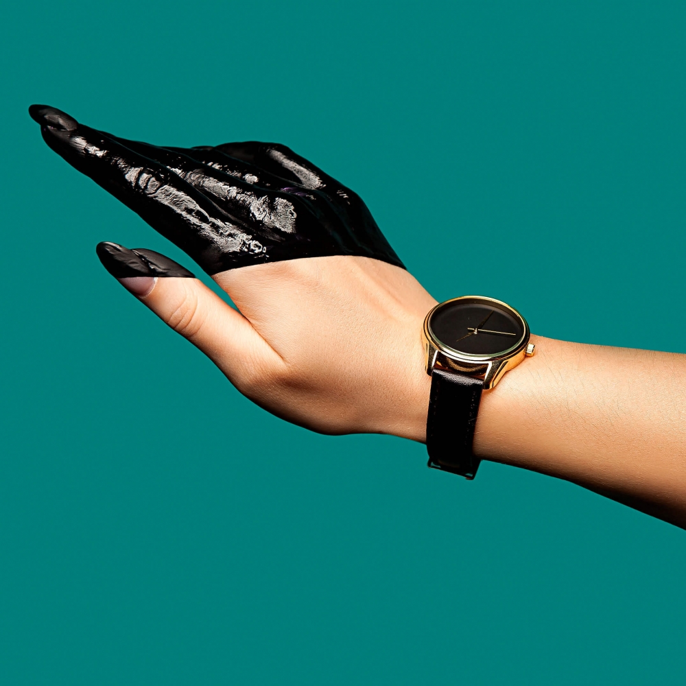 Часы ZIZ Минимализм черный (черный, золото)