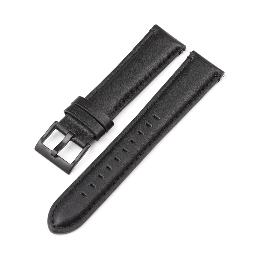 Шкіряний ремінець для годинника 20 мм ТМ ZIZ (чорний)
