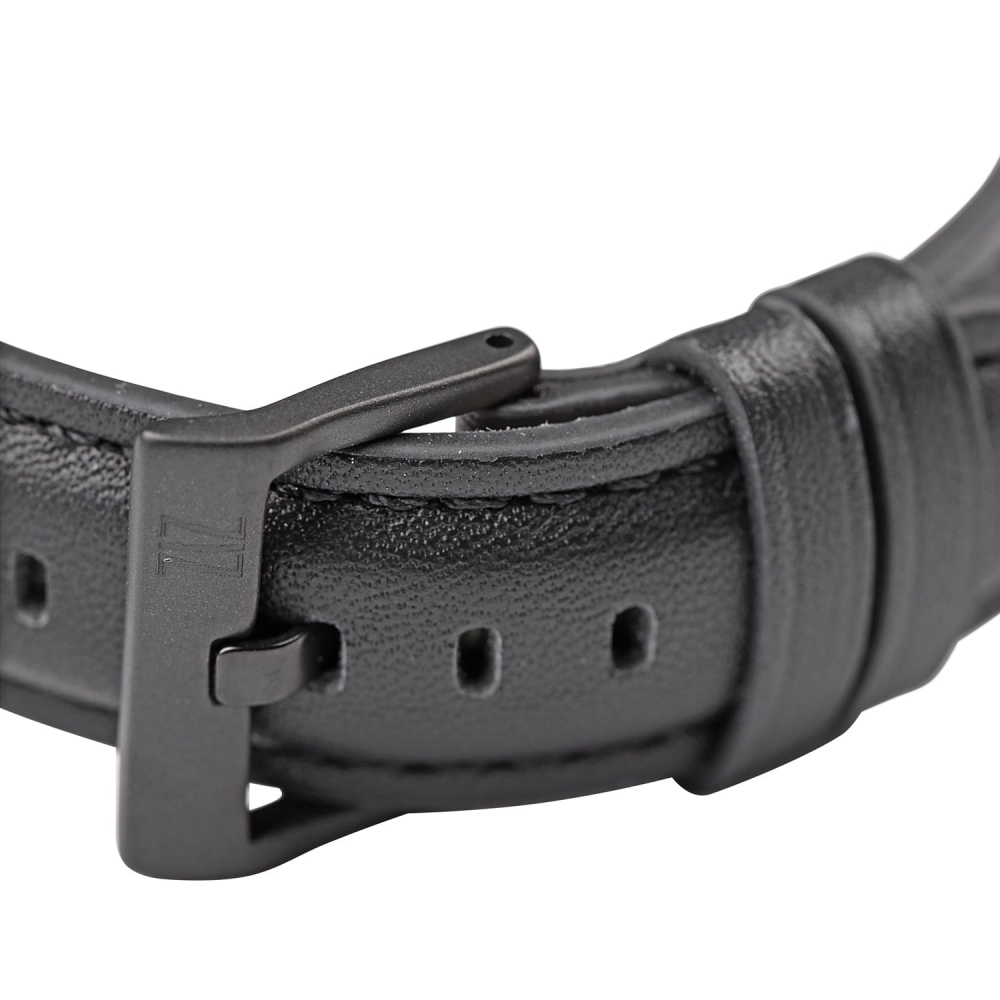 Шкіряний ремінець для годинника 20 мм ТМ ZIZ (чорний)