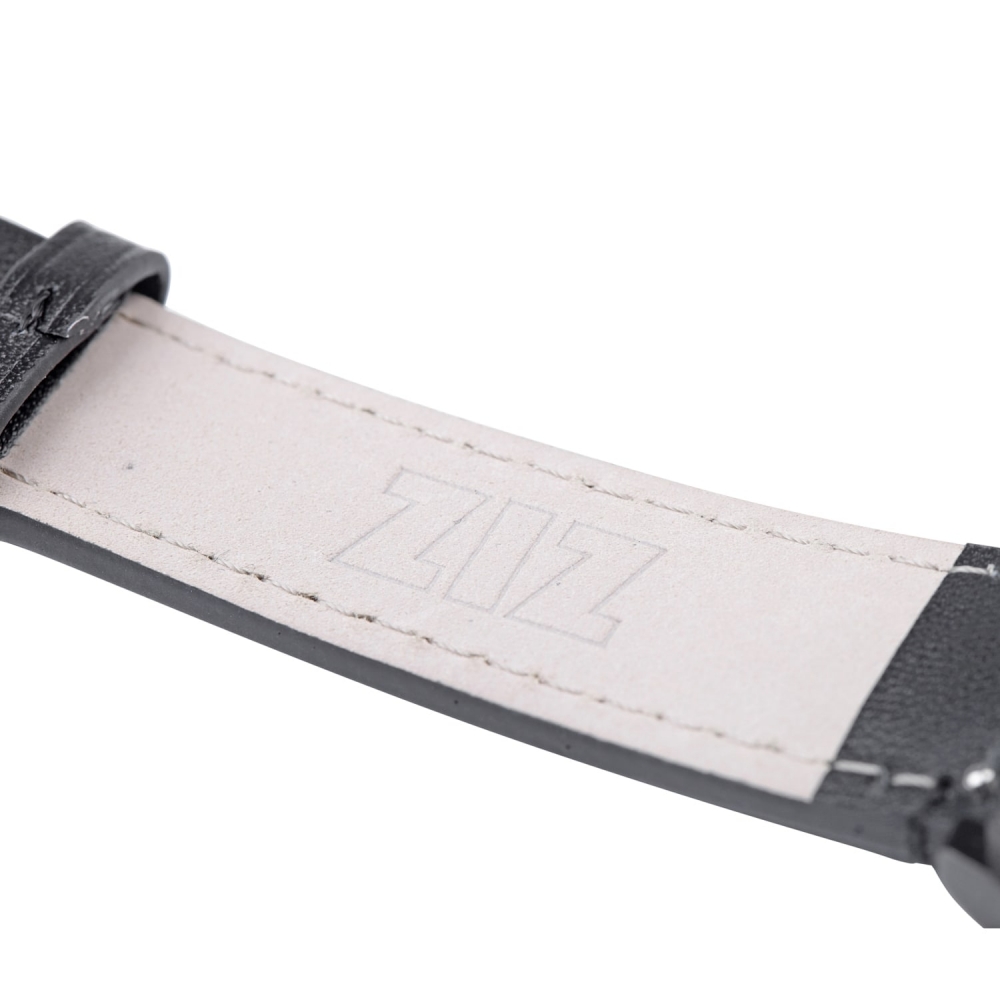 Шкіряний ремінець для годинника 20 мм ТМ ZIZ (чорний)