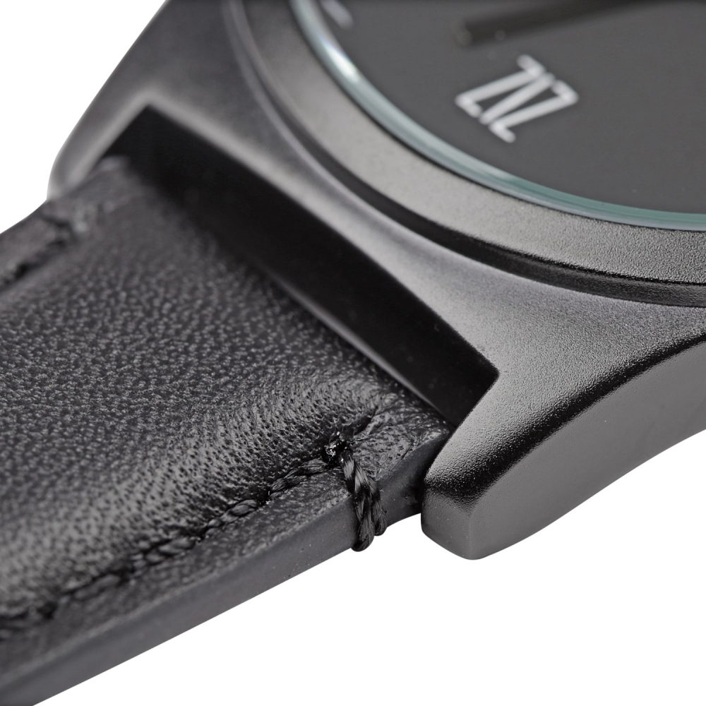 Шкіряний ремінець для годинника 20 мм ТМ ZIZ (чорний)