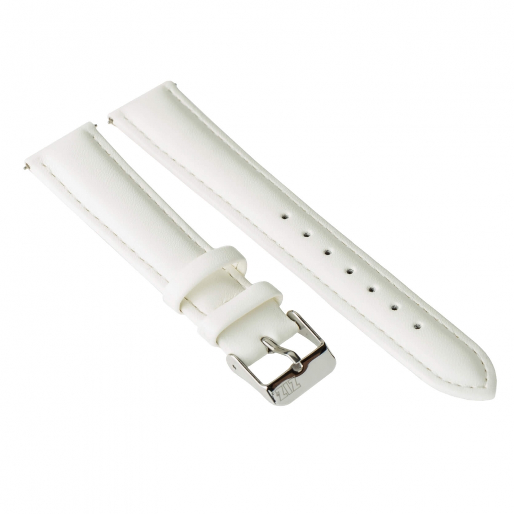 Ремешок для часов ZIZ (кокосово - белый, серебро)