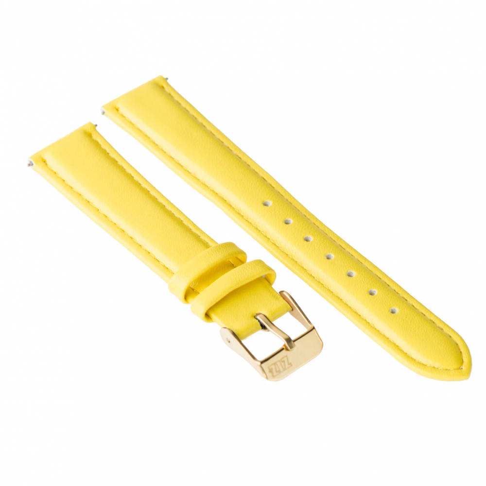 Ремешок для часов ZIZ (лимонно - желтый, золото)