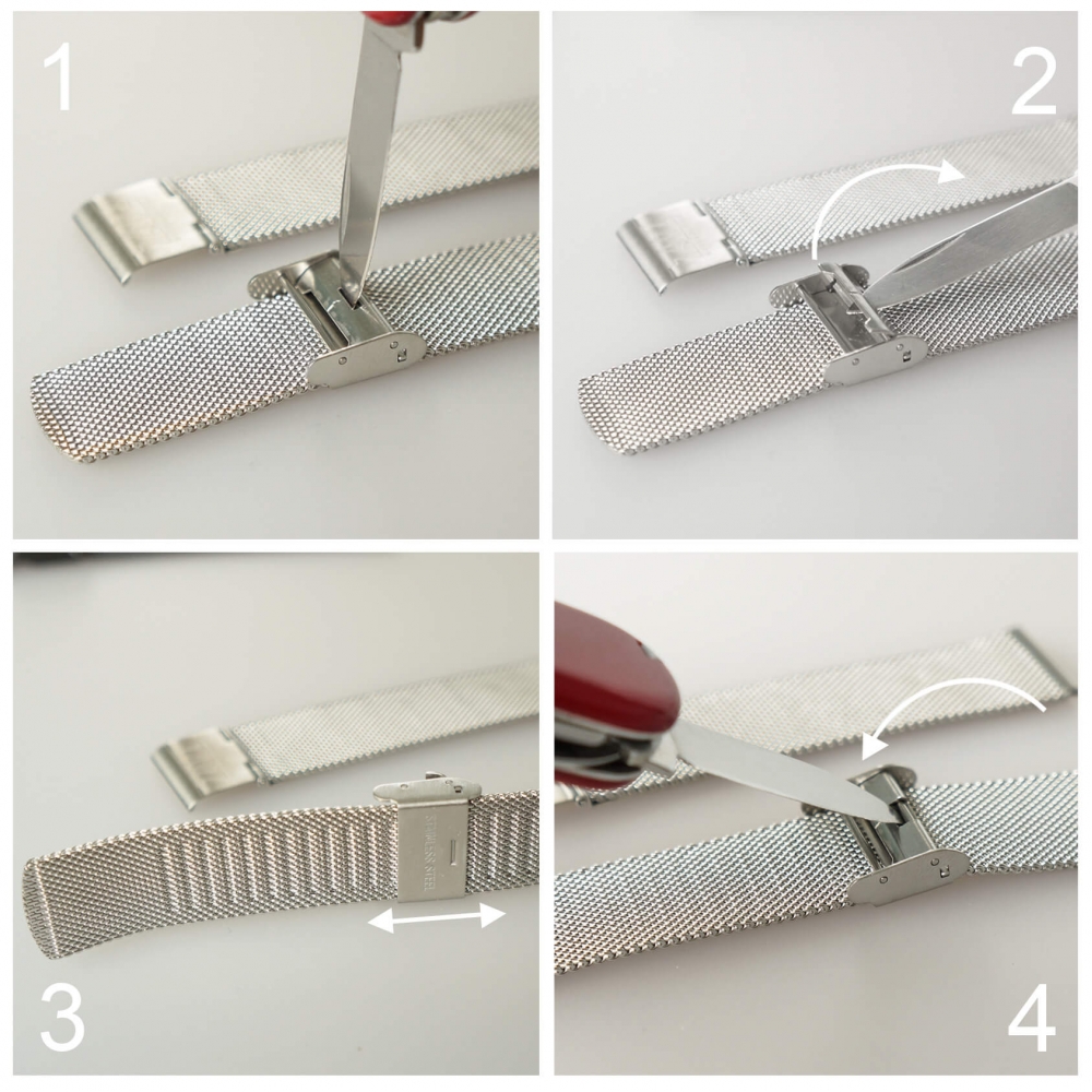 Браслет для годинника ZIZ з нержавіючої сталі (срібло)