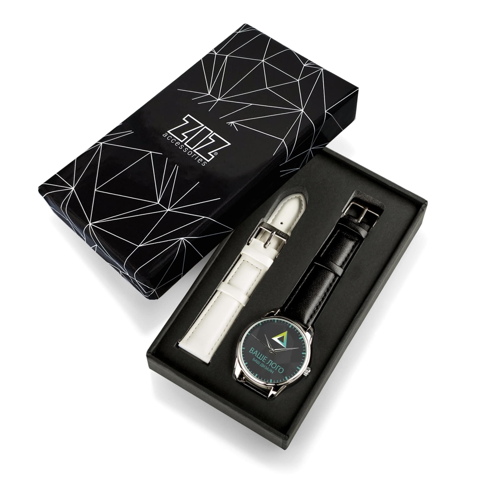 Годинники з логотипом (золото) + додатковий ремінець + коробочка