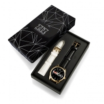 Годинник з логотипом (золото) + додатковий ремінець + подарункова коробка