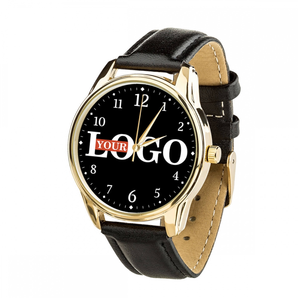 Годинник з логотипом (золото)