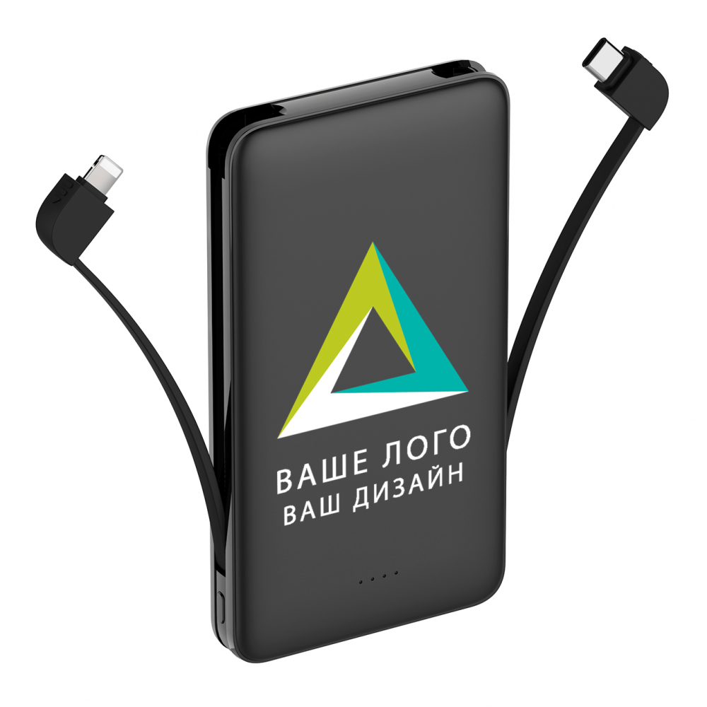 Повербанки з логотипом 10000 мАч Чорний