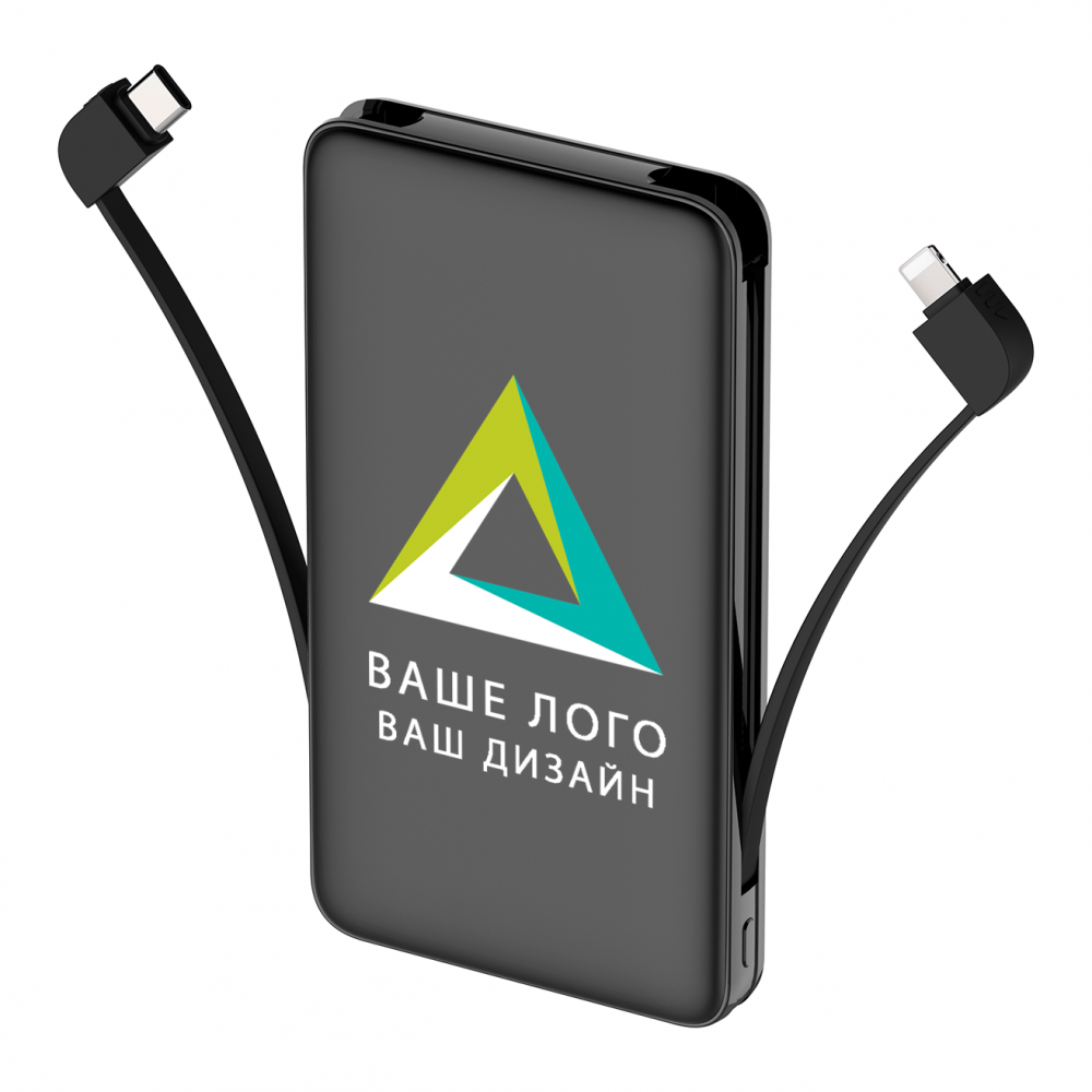 Повербанки з логотипом 10000 мАч Чорний