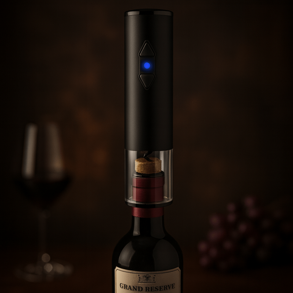 Електричний штопор з логотипом сірий