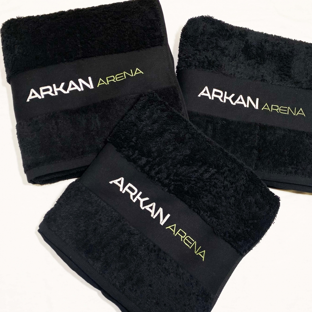 Рушник з логотипом 70х140 чорний