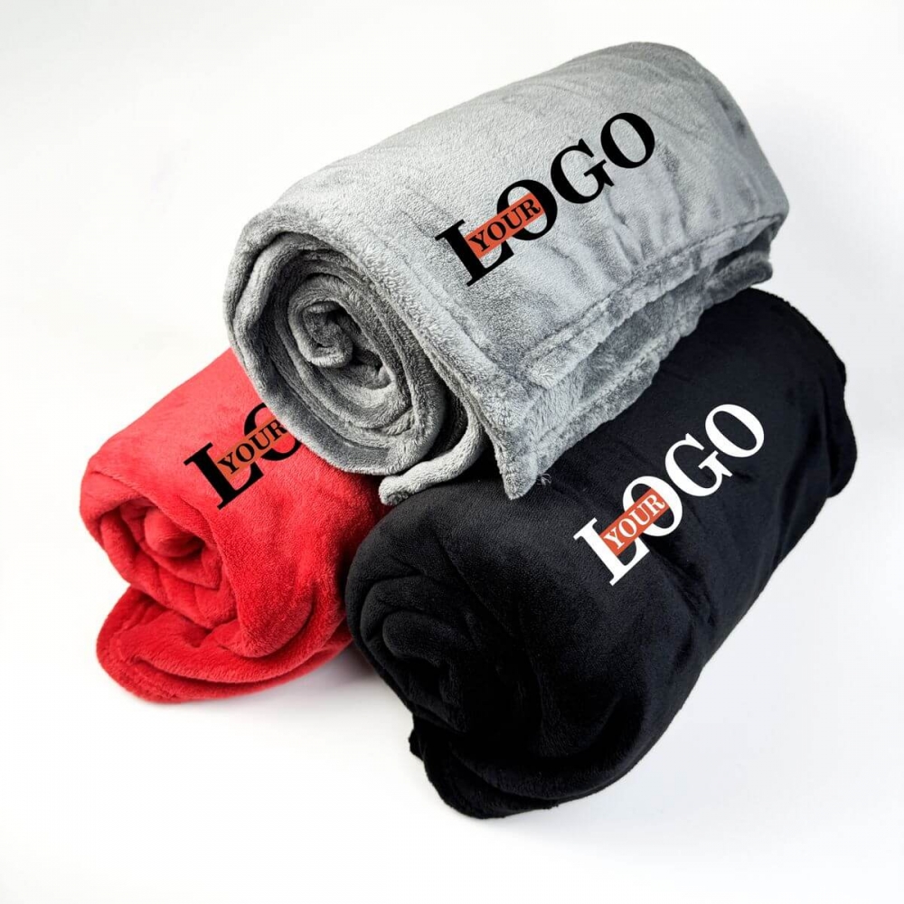 Флісовий плед із логотипом для брендування 130 х 180 см