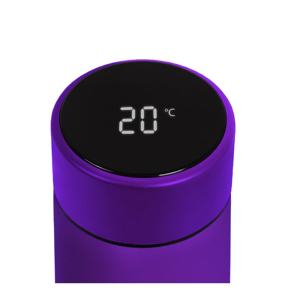 Термос фіолетовий із сенсорним дисплеєм для брендування