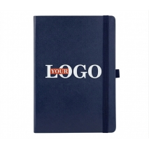 Блокнот с логотипом темно-синий 