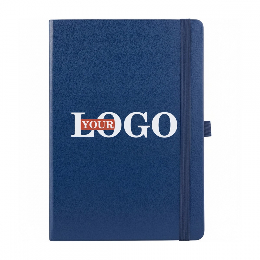 Блокноты с логотипом темно-синий 