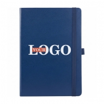 Блокноты с логотипом темно-синий 