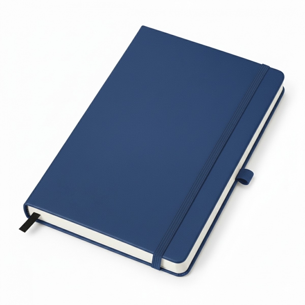 Блокноты с логотипом темно-синий 