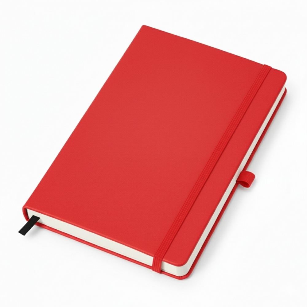 Блокноты с логотипом красный