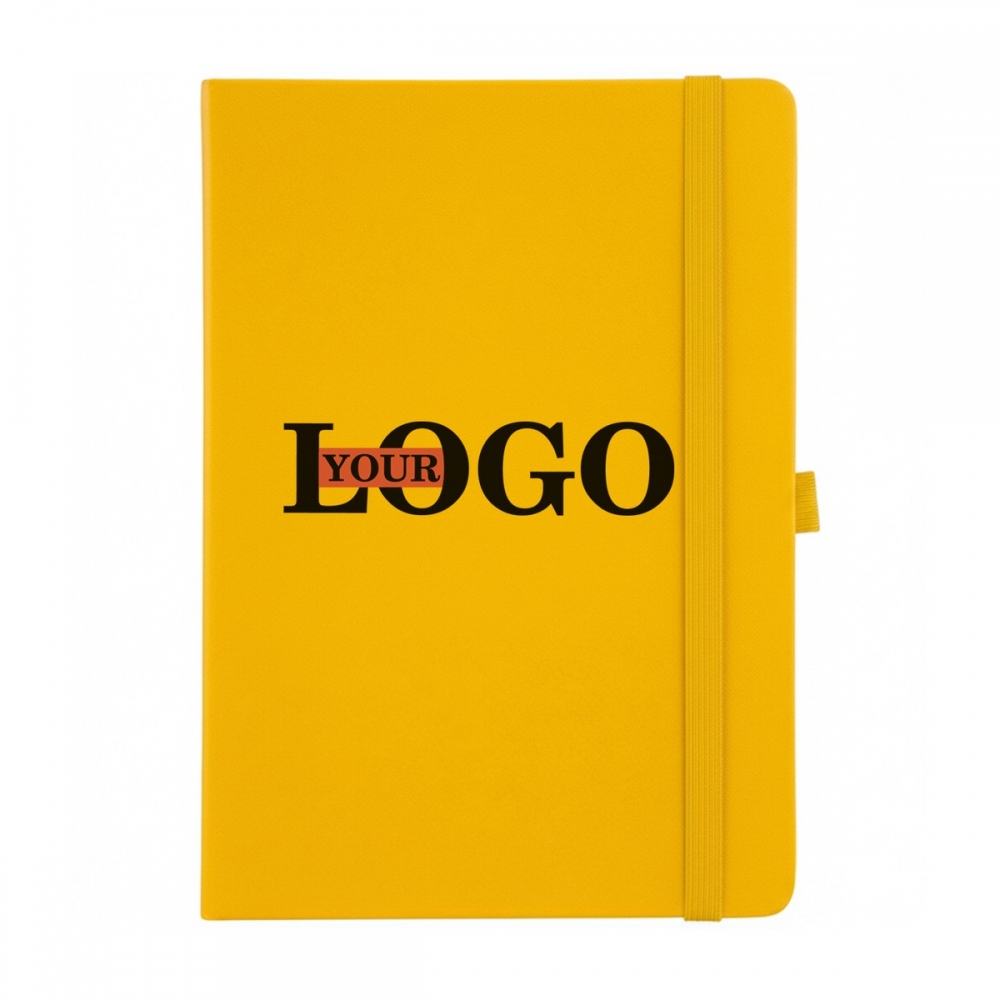 Блокноты с логотипом желтый