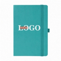 Блокнот с логотипом бирюзовый