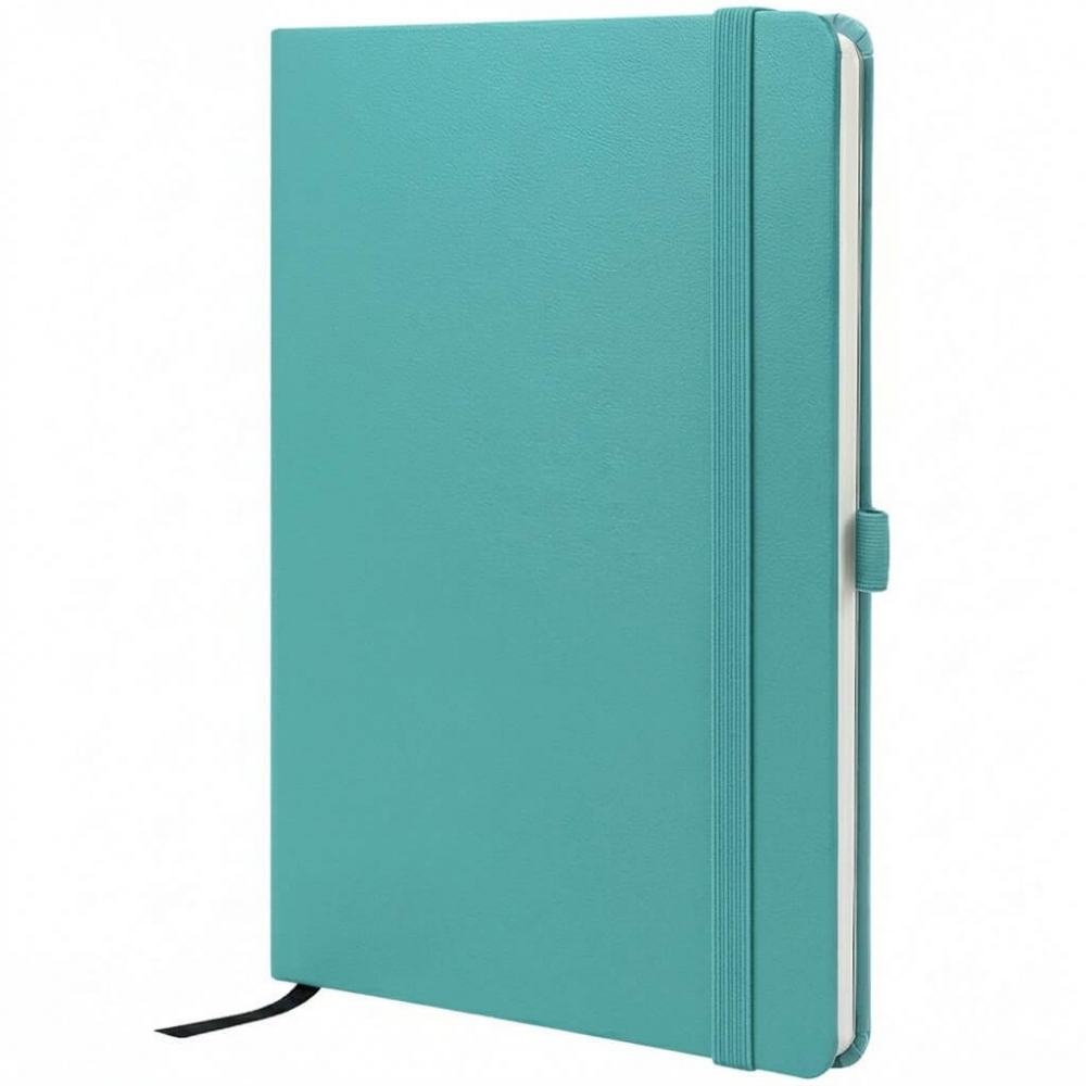 Блокнот с логотипом бирюзовый