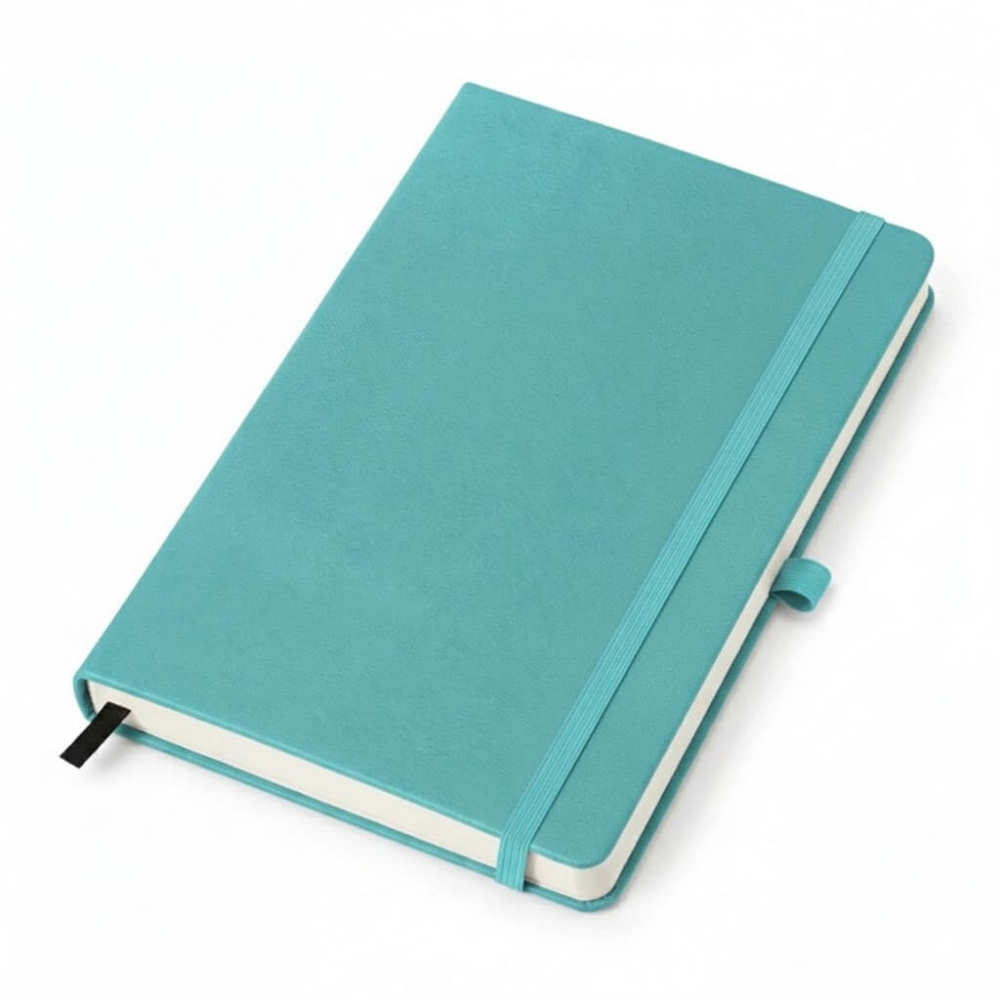 Блокнот с логотипом бирюзовый