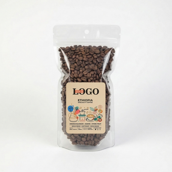 Кава в зернах з логотипом