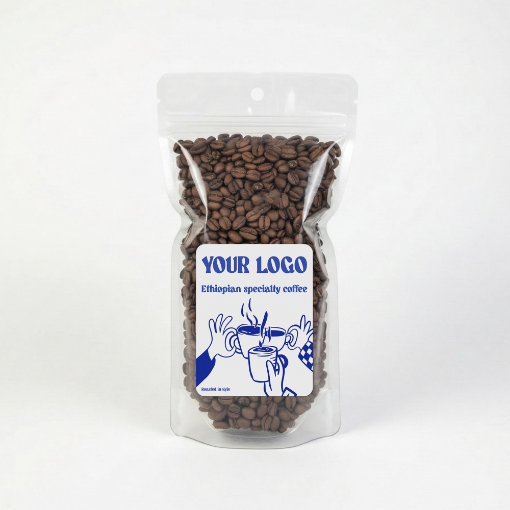 Кава в зернах з логотипом