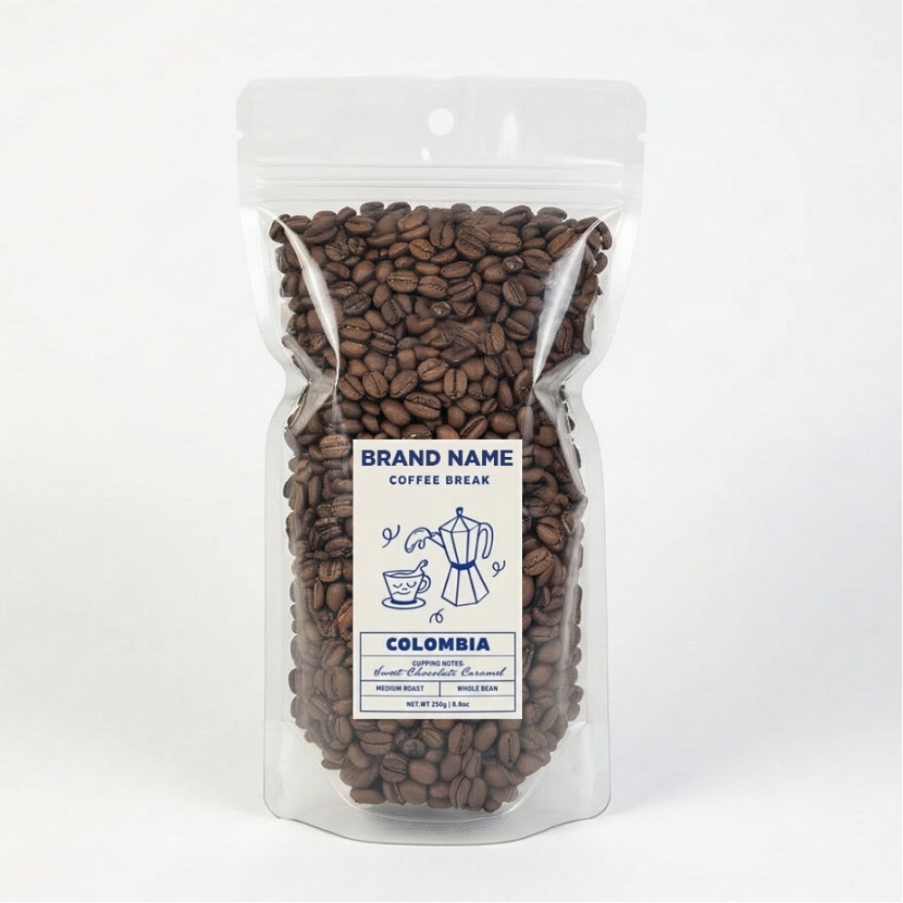 Кава в зернах з логотипом