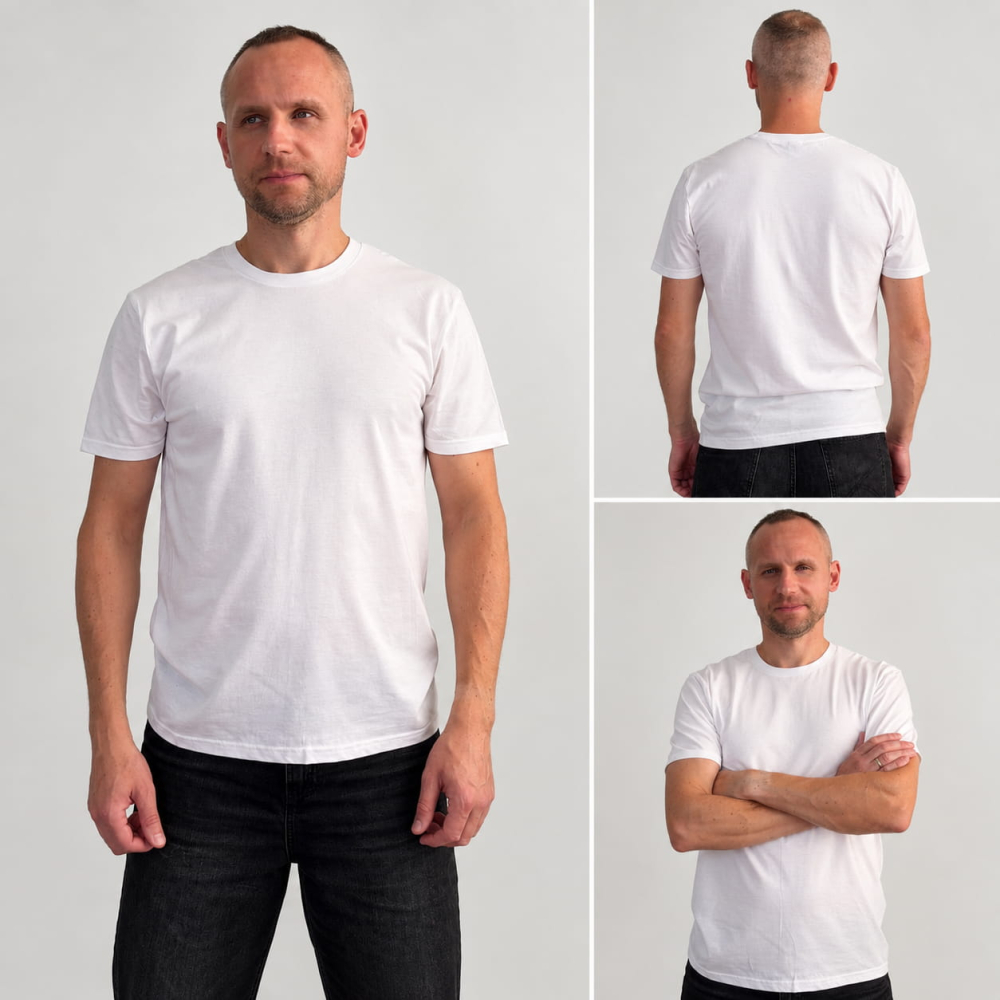Футболка Slim с логотипом (белая)