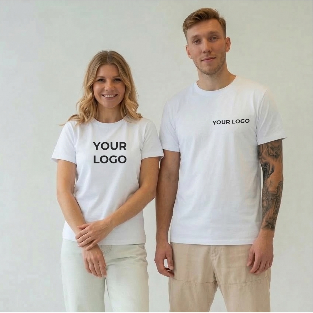 Футболка Slim с логотипом (белая)