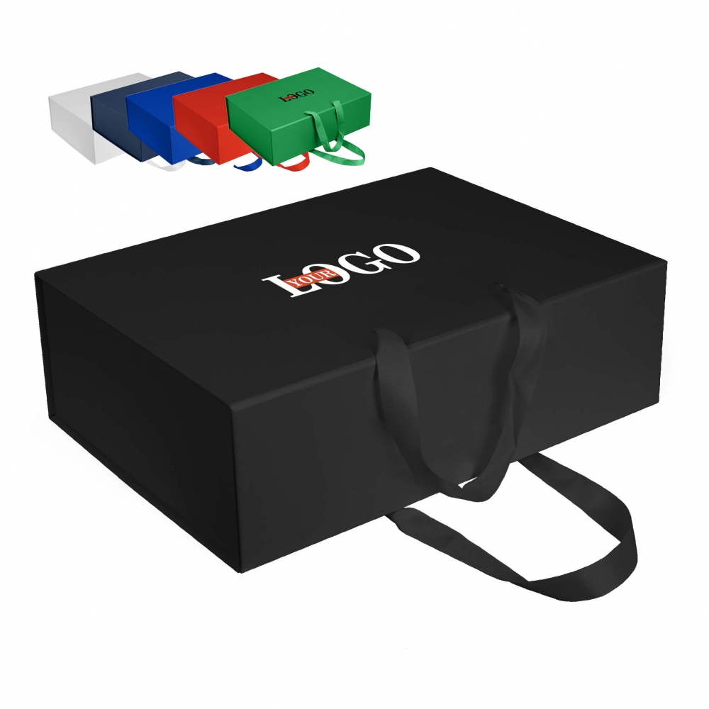 Коробка подарочная с логотипом черная