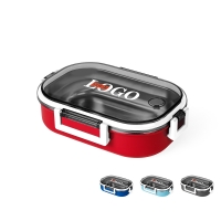 Ланч бокс із нержавіючої сталі з логотипом червоний Ланч бокс із нержавіючої сталі з логотипом червоний